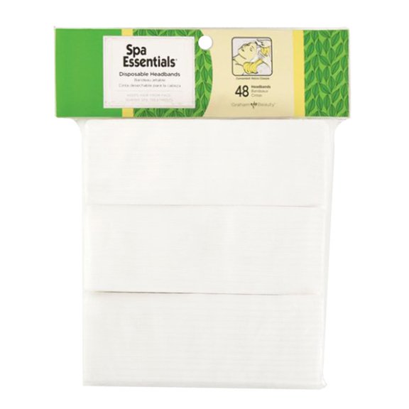 Spa Essentials White Polyester Headband One Size 51823 48 per Pack