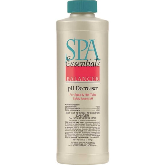 Spa Essentials 32519000 pH Decreaser Granules for Spas and Hot Tubs, 22-Ounce