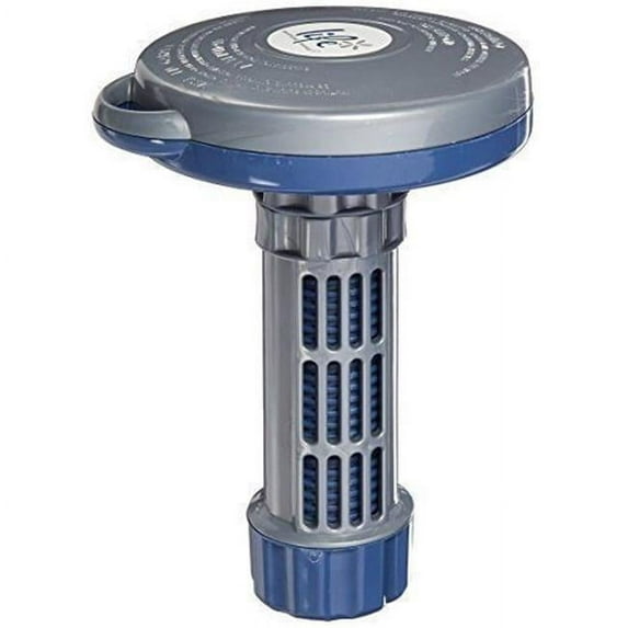 Spa Floating Dispenser Bromine Chemical Feeder, Blue & Gray