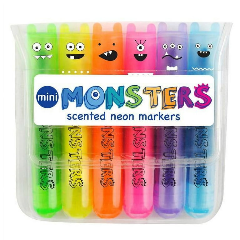 Mini Monster Scented Highlighters - Set of 6 - Cheeky Monkey Toys