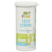 FROG Test Strips for Pools and Hot Tubs - Test Strip with Accurate Indicator for Free Chlorine or Bromine Levels, pH, Total Alkalinity and Total Hardness - Easy Water Testing - 50 Strips
