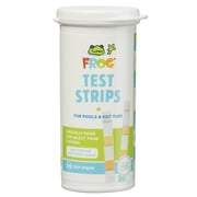 FROG Test Strips for Pools and Hot Tubs - Test Strip with Accurate Indicator for Free Chlorine or Bromine Levels, pH, Total Alkalinity and Total Hardness - Easy Water Testing - 50 Strips