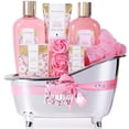 thumbnail image 1 of Spa Gift Baskets for Women Mothers Day Gifts for Mom, 8 Pcs Daisy Bath Body Care Gift Sets, Beauty Birthday Gifts for Her Pampering, 1 of 9