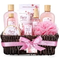thumbnail image 1 of Spa Gift Baskets for Women, 10 Pcs Cherry Blossom Bath and Body Care Sets, Luxury Holiday Beauty Birthday Gift Sets for Her, 1 of 8