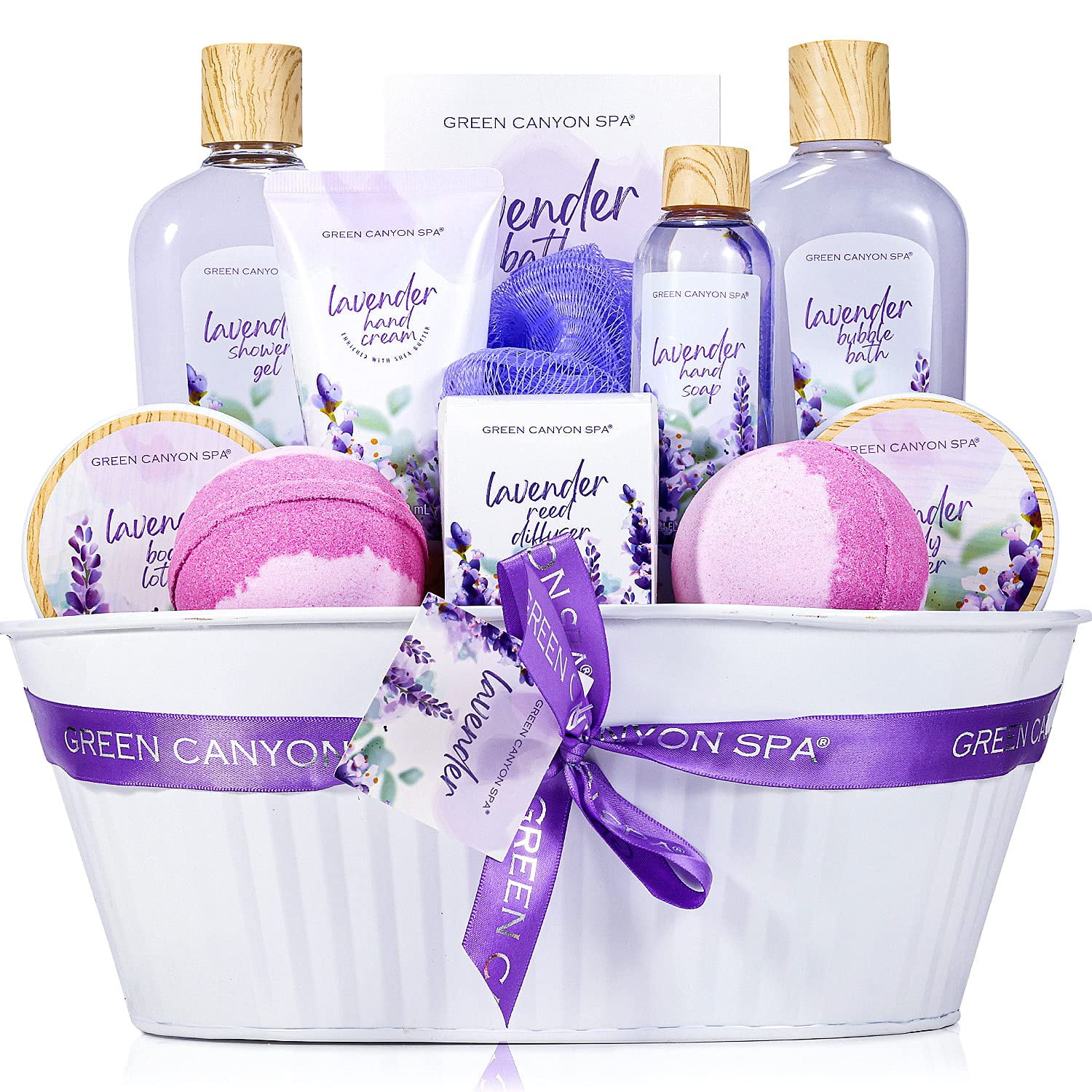 Spa Gift Baskets for Women, 12pcs Lavender Scent Relaxing Spa sets