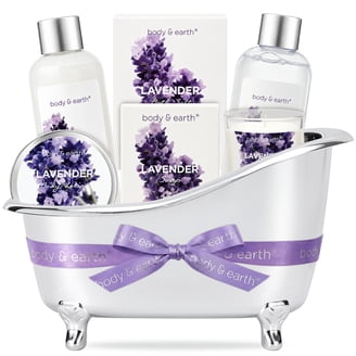 Body & Earth Spa Gifts for Women Christmas Idea - Lavender 8 Pcs Bath ...