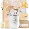 thumbnail image 1 of Spa Gift Sets for Women - 9 Pcs Vanilla Bath Set with Tumbler, Perfect Valentines Day Birthday Gift Baskets for Her, 1 of 7