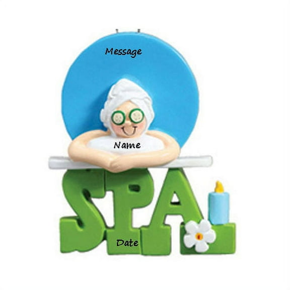 Spa Girl Personalized Christmas Ornament DO-IT-YOURSELF