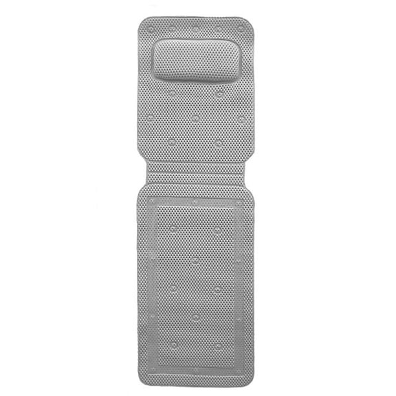 Bath Haven, Quick-Drying Spa Pillow For Hygienic Luxury, Deluxe Bathtub Mat With Strong Suction Cups Offers Non Slip Safety, Breathable Mesh Foamed Pvc Ensures Antibacterial