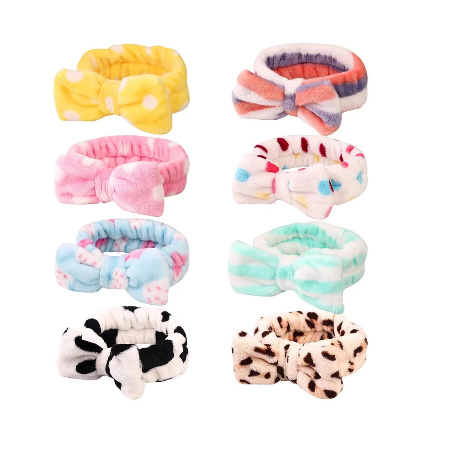 8 Pack Spa Headband for Women Facial Makeup Headband Amazon.com : Hishexin 8 Pack Spa Headbands for Women, Soft  main image 4