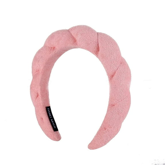 Spa Headband for Women Puffy Makeup Headband Spa Headbands For Women Fabric Headband Face Washing Makeup Removal Shower Facial Mask Versed Headband Cute Skincare Headband (E)