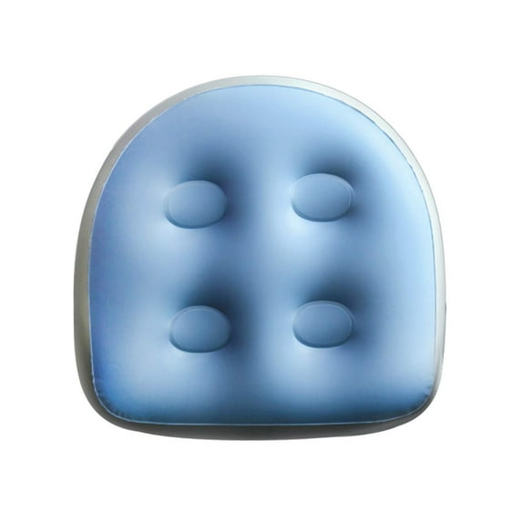 Spa and Hot Tub Booster Seat Pad with Suction Cup, Back Support Bath Spa Pad Soft Inflatable Massage Cushion, Comfortable Durable Suction Seat for Hot Tub & Spa, Blue, 14.57x15.75x5.91"