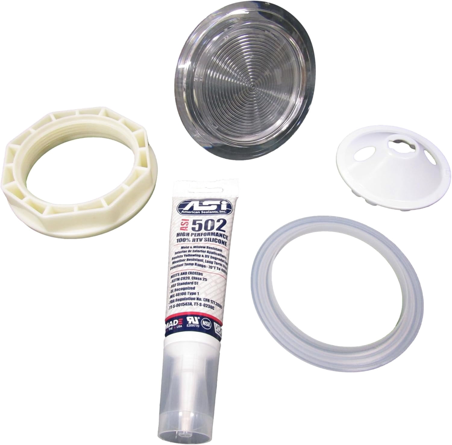 Spa Hot Tub Light Lens Kit Red & Blue Cover & Silicon 5