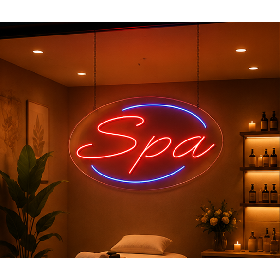 Spa LED Neon Sign 28"L x 16"H #34011