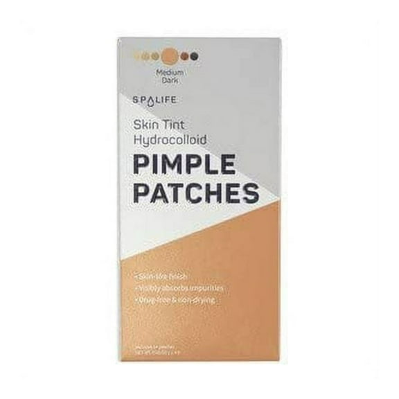 Spa Life Skin Tint Hydrocolloid Pimple Patches, Medium Dark