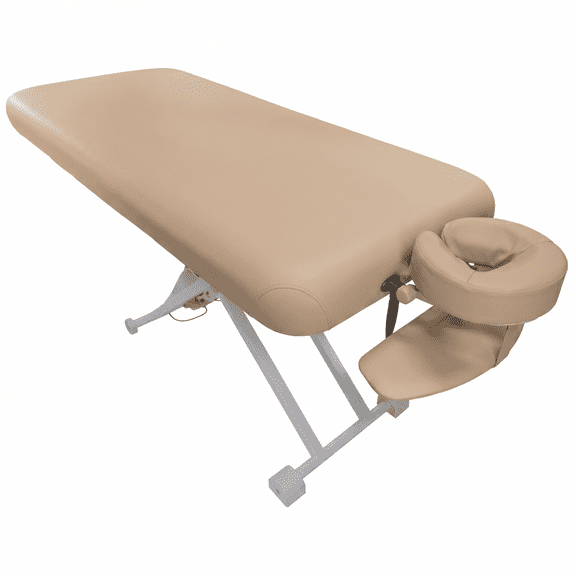 Spa Luxe Electric Lift Massage Table with Face rest and Arm shelf by Massage Tools-Tan