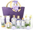 thumbnail image 1 of Spa Luxetique Bath Gift Sets for Women Lavender Self Body Care Baskets - 10 Pcs Home Spa Relaxing Birthday Gifts for Her with Tote Bag, 1 of 9