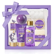 Spa Luxetique Gift Sets for Women, 8 Pcs Relaxing Lavender Gift Baskets for Birthday Day Gifts Idea, Bath and Body Self Care Kits