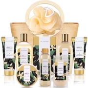 Spa Luxetique Gift Sets for Women Christmas - Vanilla Bath and Body Gift Baskets, 10 Pcs Birthday Gift Idea for Mom with Tote Bag, Relaxing Spa Kits