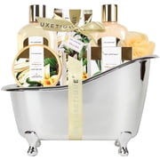 Spa Luxetique Gift Baskets for Women, 9 Pcs Vanilla Bath and Body Sets, Beauty Birthday Gift for Her Mom