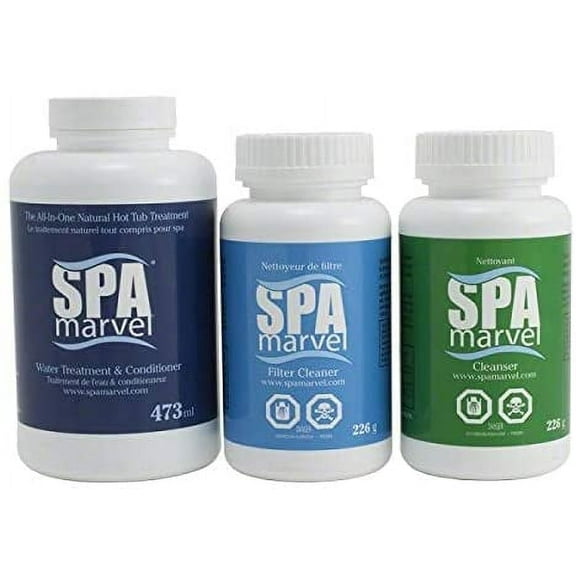 Spa Marvel Trio  Enzyme-Based Hot Tub Water Treatment Kit  3 Pack  Supports Clean & Balanced Spa Water