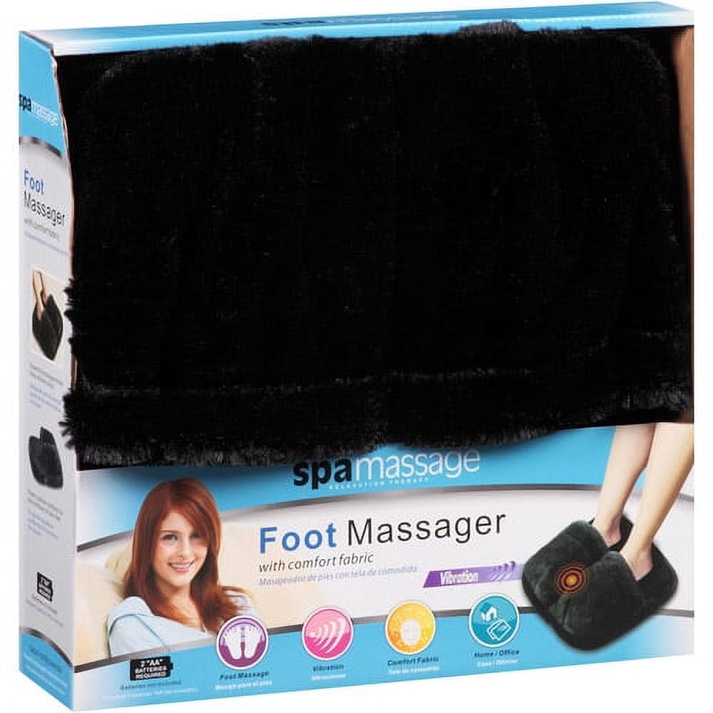 Spa Massage Foot Massager, Black Microplush Massage Cushion