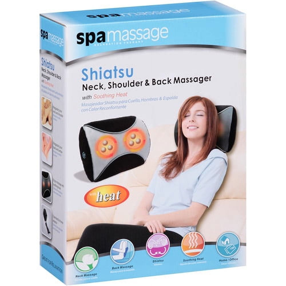 Shiatsu Neck and Shoulder Massager, Back Massager with Heat - Black Grey –  giftswop