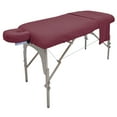 thumbnail image 1 of Spa Massage Table Poly Cotton Sheets 3 Pieces Full Set Resistant to Wrinkling, Burgundy, 1 of 4