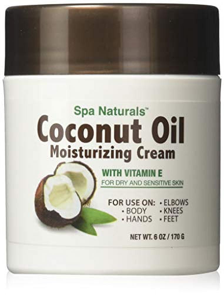 Spa Naturals Coconut Oil Moisturizing Cream with Vitamin E,6 oz