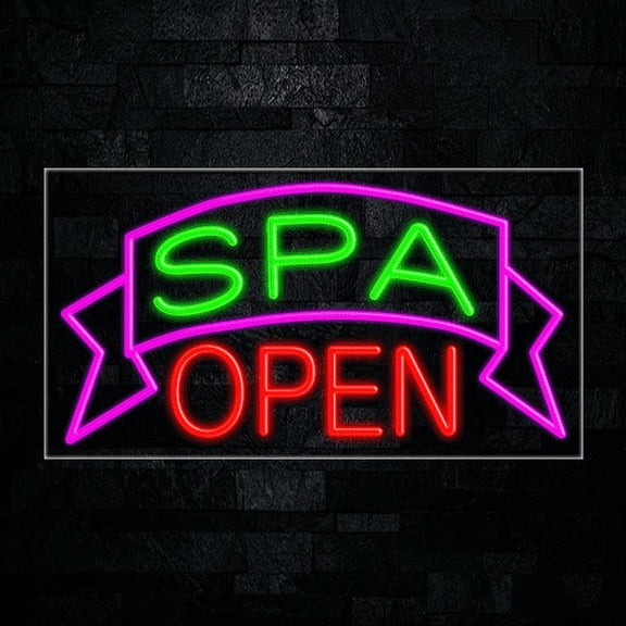 Spa Open-LED Neon Sign 33"L x 18"H #30700