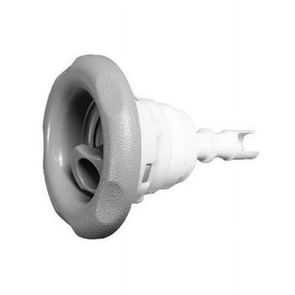 Spa Parts 229-8017 3.37 in. Face 5-Scallop Waterway Poly Storm Thread-In Roto Textured Jet Internal, Gray