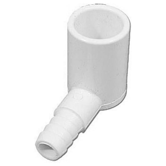Spa Parts 73890 0.37 RB x 0.5 in. SPG 90 deg PVC Barbed Fitting Adapter