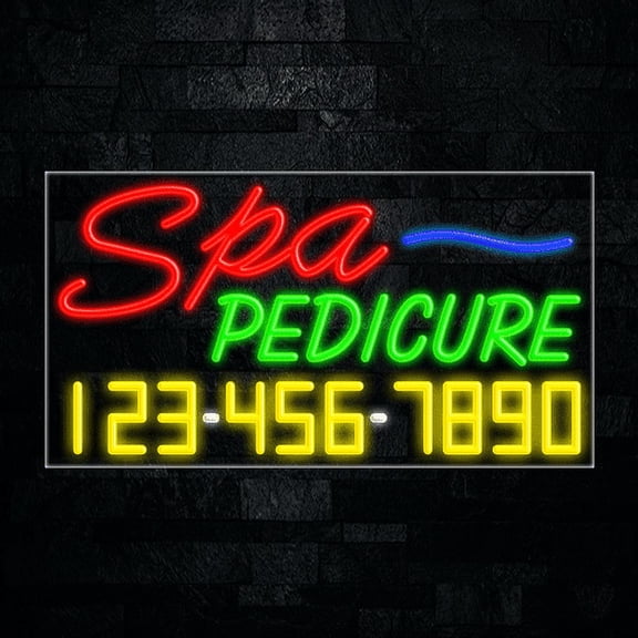 Spa Pedicure LED Neon Sign 33"L x 18"H #35014