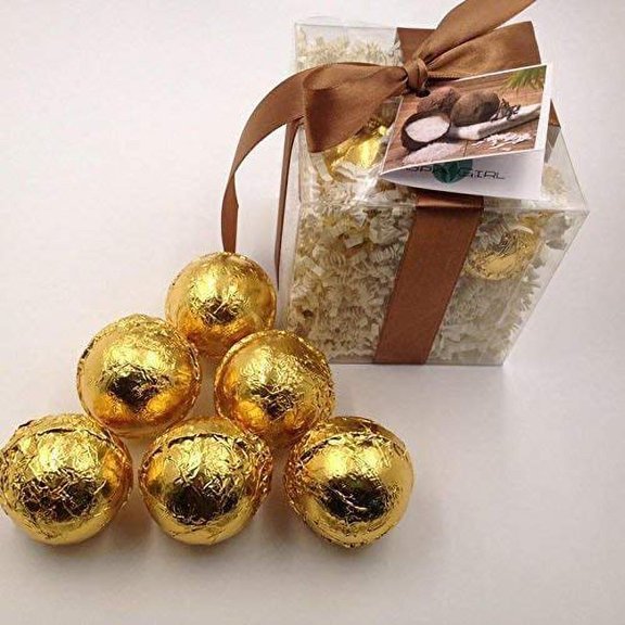 Spa Pure COCONUTVANILLA Bath Bombs: GIFT SET with 6 Bath Bomb Fizzies with Shea, Mango & Cocoa Butter, Ultra Moisturizing (14 Oz) Great for Dry Skin, All Skin Types (Coconut Vanilla)
