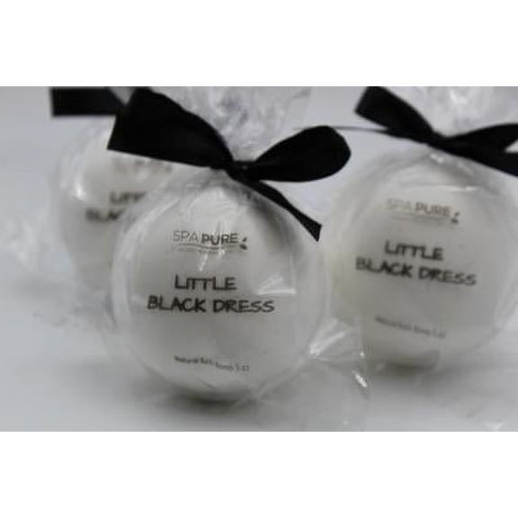 Spa Pure Little Black Dress Luxury Bath Bombs, XL, Natural, USA Made, Ultra Moisturizing, (3 Count) Pack of 1