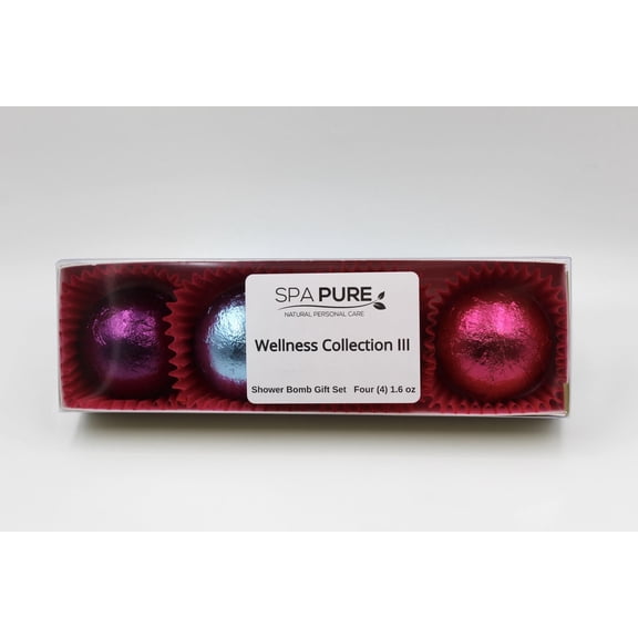 Spa Pure Wellness Collection III Aromatherapy Fizzing Shower Bombs (4 Count) Pack of 1