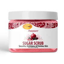 Spa Redi Pomegranate Sugar Body Scrub 16 oz - Exfoliates for Smooth, Hydrating and Nourishing Skin