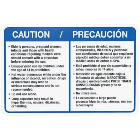 Spa Safety Rules Sign, Bilingual English Spanish Warning Sign, Pool Security Metal Signs for Home Business Outdoor Indoor Road Yard Garage Street Wall Safety Caution Custom Decor 12 x 8 Inch