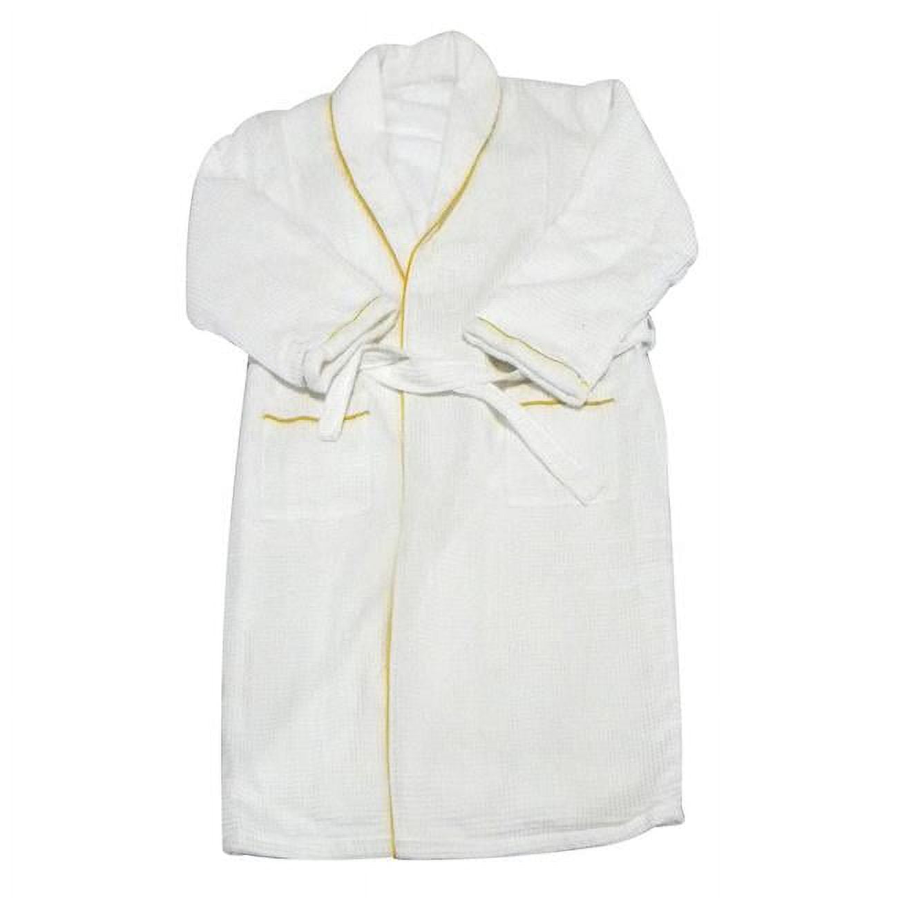 Spa & Sauna Robe with Gold Trim, White - Walmart.com