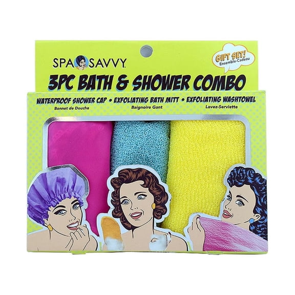 Spa Savvy Bath Shower Combo 3 Piece Colors May Vary