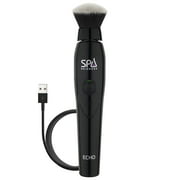 Spa Sciences ECHO Rechargeable Sonic Makeup Brush, Bristle Applicator for Airbrush Finish, Black