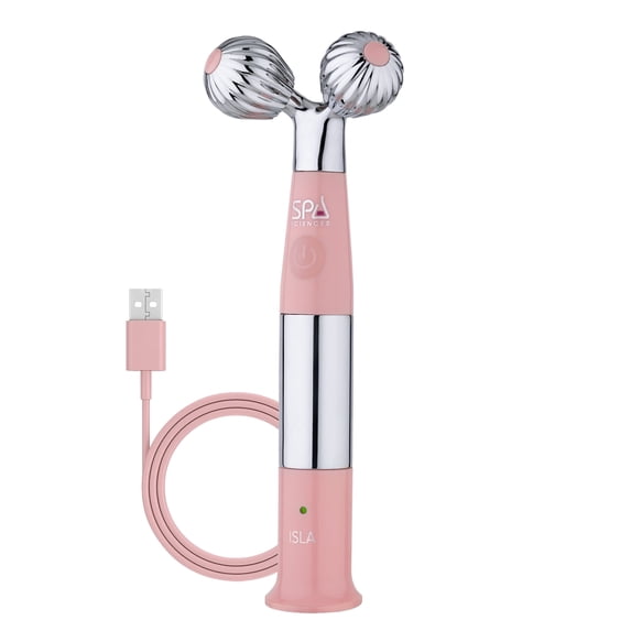 Spa Sciences ISLA Sonic Ice & Heat Contouring Roller, Stainless Steel for Face & Neck, Reduces Puffiness, Fine Lines, and Wrinkles, Suitable for All Skin Types, For Anti-Aging & Skin Rejuvenation