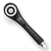 Spa Sciences NERA 4 in 1 Body Brush for Exfoliation, Deep Cleansing, Foot Care, Lotion Infuser, and Massage, Rechargable, Black