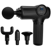 Spa Sciences SMARTGUN Elite Massage Gun, Pro Therapeutic with 4 Heads and Carrying Case, 10 Speed, Rechargeable, Black