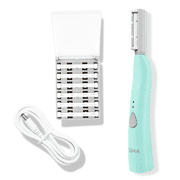 Spa Sciences SIMA Dermaplane Razor, 2 in 1 Exfoliation and Hair Removal, 3 Speed, Includes 7 Tips, Rechargeable, Green