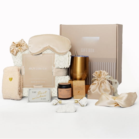Spa Self Care Gift Basket Ivory All-Occasion Care Package