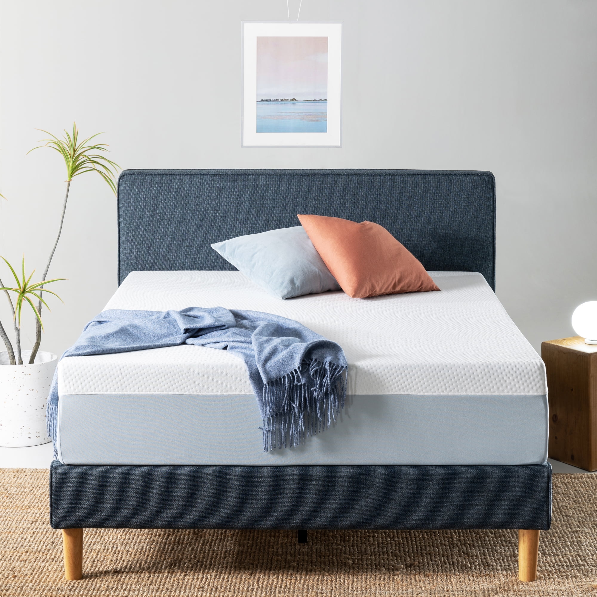 Zinus Spa Sensations 13.5 inch Gel Essential Memory Foam Mattress Cooling Supportive CertiPUR US Certified King Size for Adults