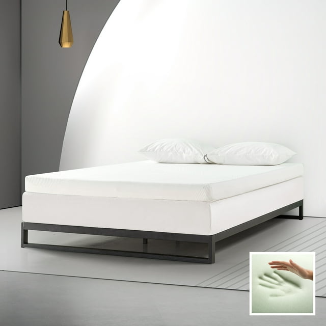 Spa Sensations By Zinus 4" Memory Foam Mattress Topper with Theratouch, Twin