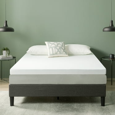 Spa Sensations by Zinus 3” Green Tea and Charcoal Memory Foam Topper, Full
