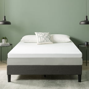 Zinus Spa Sensations 3” Green Tea and Charcoal Memory Foam Topper, King